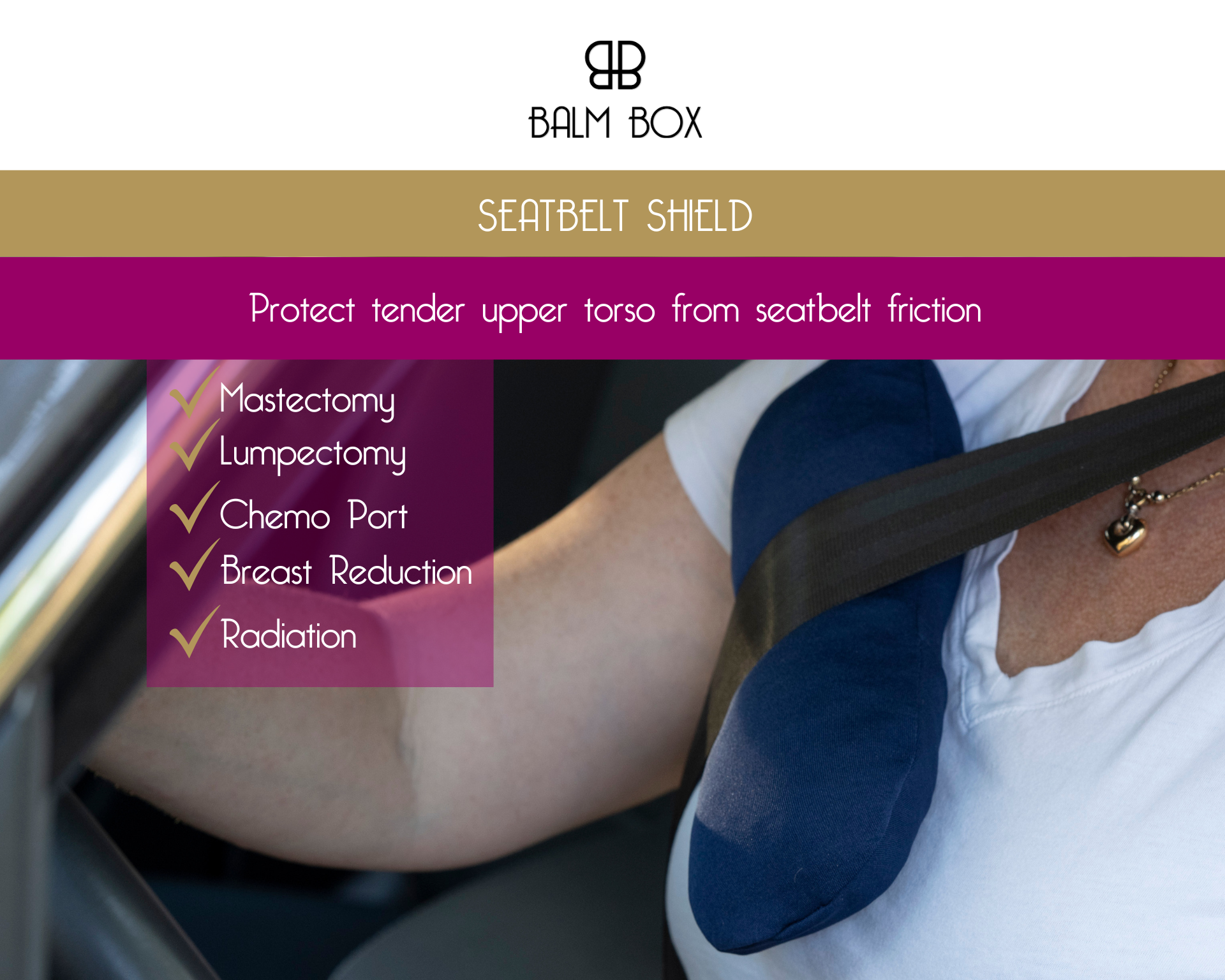 The Smartest Seat Belt Shield - Renee Lane Company
