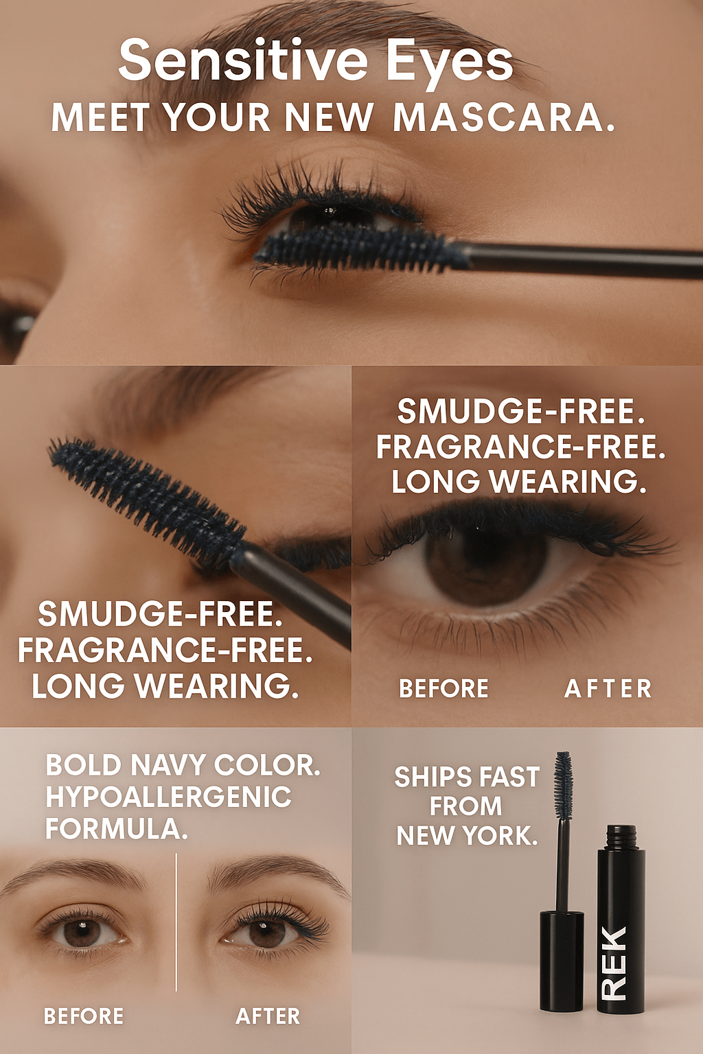The viral Navy Sensitive Mascara that brightens your eyes without irritation - Renee Lane Company
