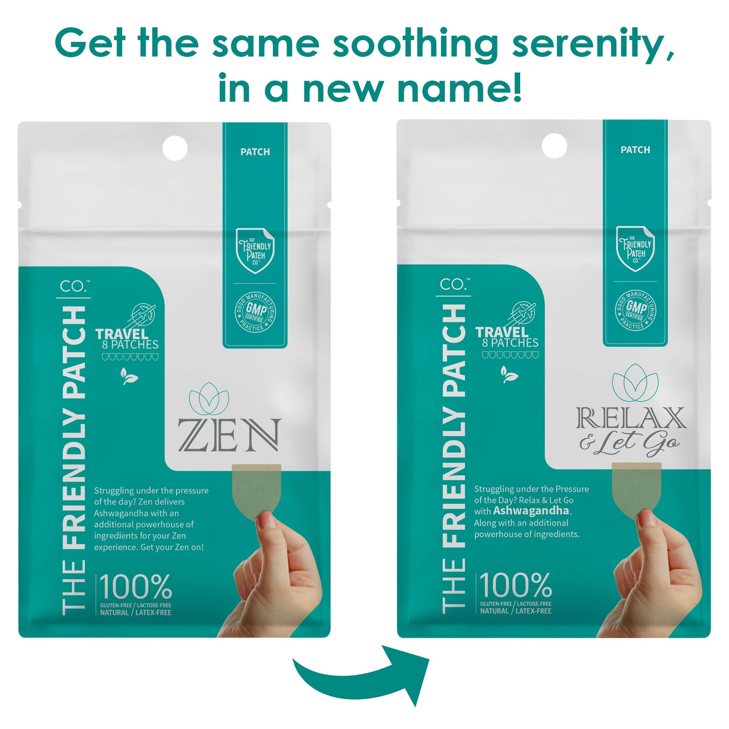 Zen - Relax & Let Go travel patches 8 pack - Renee Lane Company