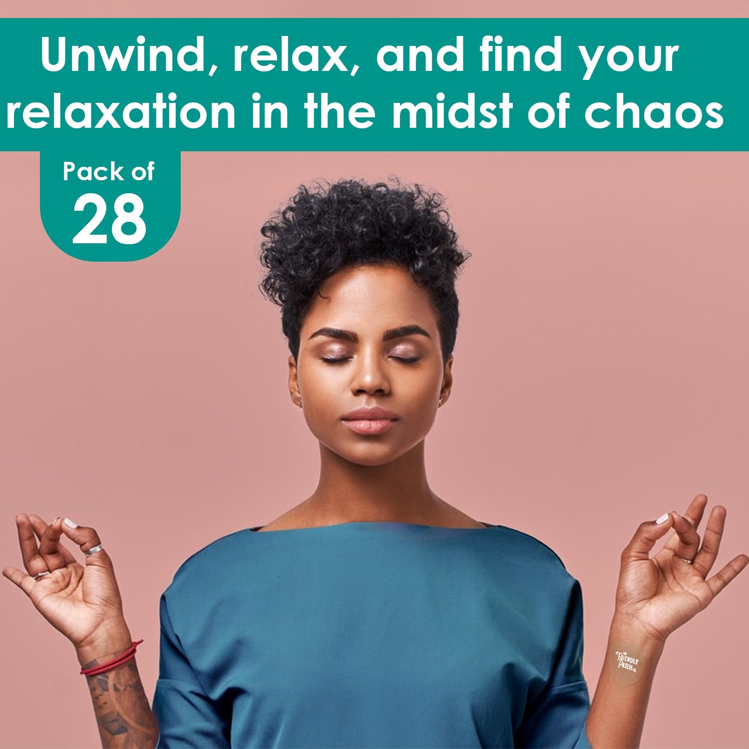 Relax & Let Go Zen Stress Patches with Ashwagandha, L-Theanine, GABA - 28 Patches - Renee Lane Company