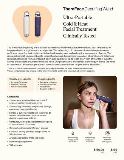 TheraFace Depuffing Wand - FDA Registered - Renee Lane Company