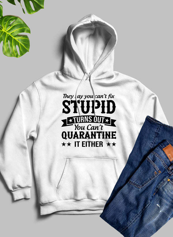 They Say You Cant Fix Stupid Hoodie - Renee Lane Company