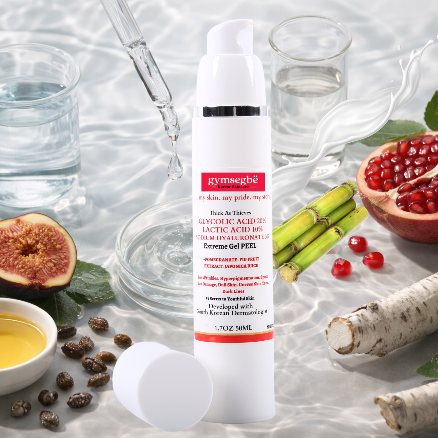 Thick As Thieves Pure Glycolic Acid Lactic Acid Extreme Gel Peel - 50ml - Renee Lane Company