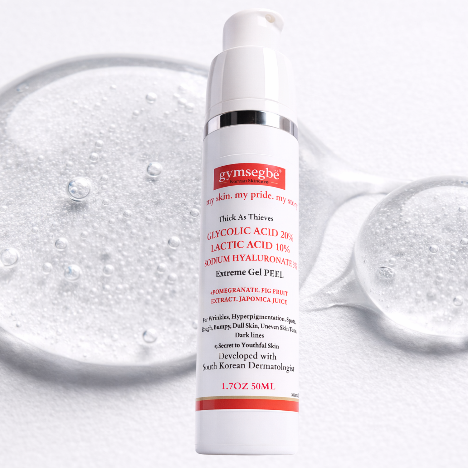 Thick As Thieves Pure Glycolic Acid Lactic Acid Extreme Gel Peel - 50ml - Renee Lane Company