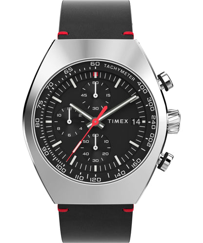 Timex Mens Legacy Tonneau 42mm Watch - Black Strap Black Dial Stainless Steel Case - Renee Lane Company