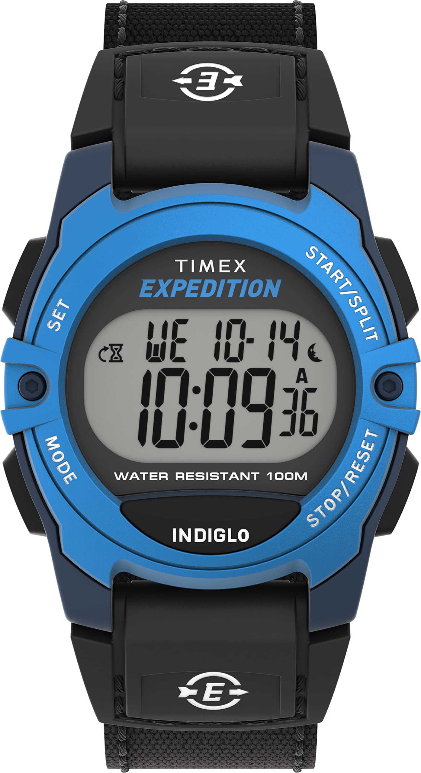 Timex Unisex Expedition CAT Midsize 33mm Watch - Black Strap Digital Dial Blue Case - Renee Lane Company