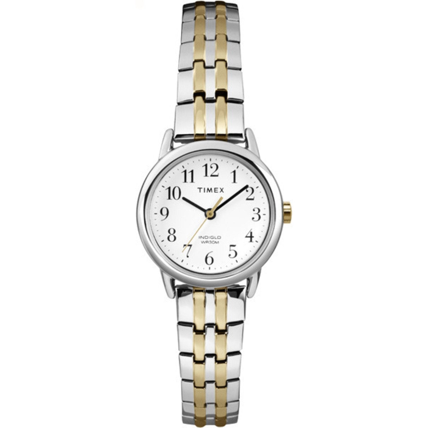 Timex Womens Easy Reader 25mm Watch – Silver-Tone Case White Dial with Two-Tone Expansion Band - Renee Lane Company