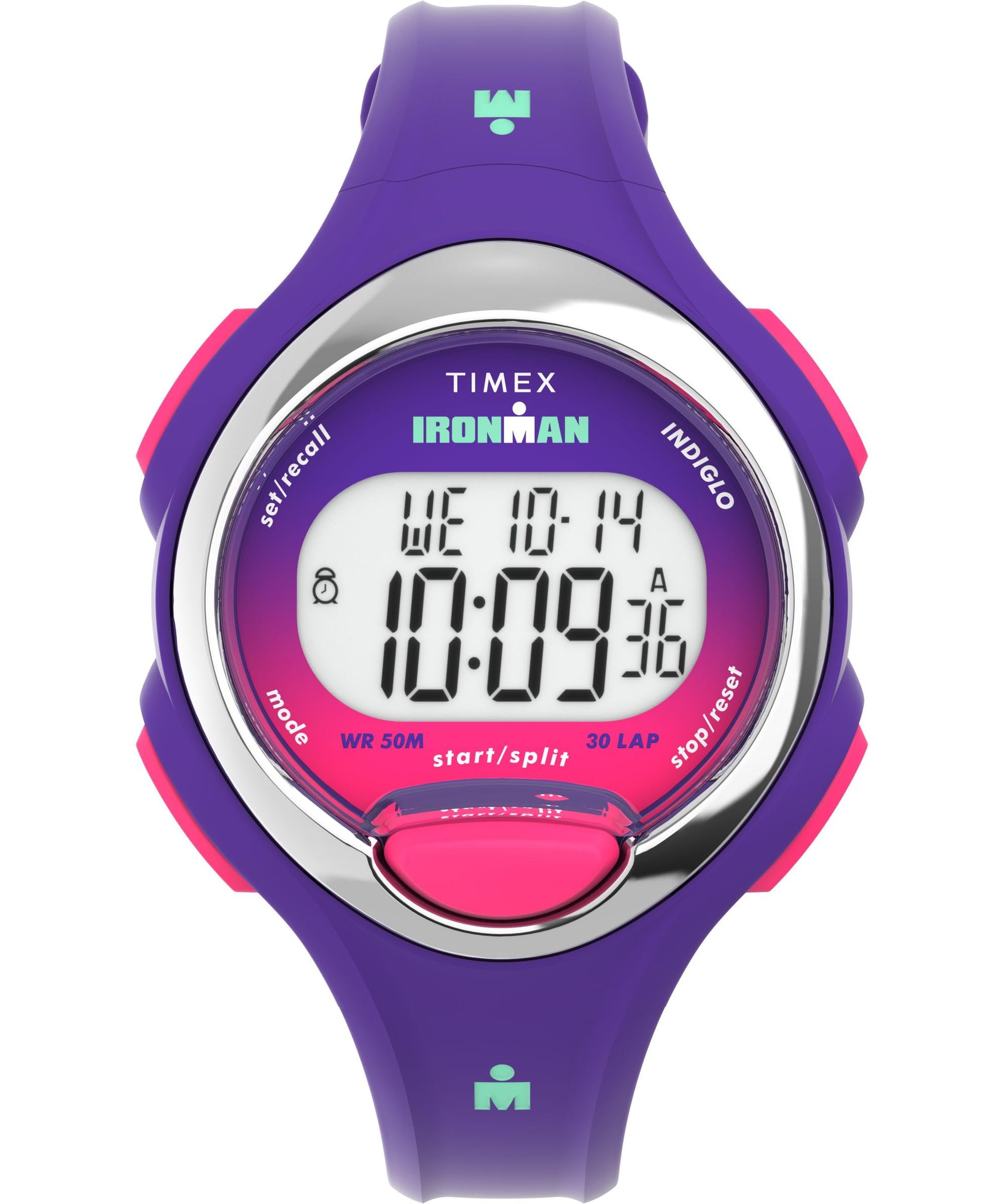 Timex Womens Ironman Triathlon Essential 30 34mm Watch - Purple Strap Digital Dial Purple Case - Renee Lane Company