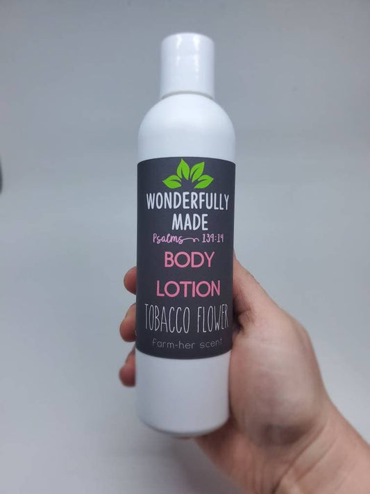 Tobacco Flower Lotion/Natural Preservative / herbal / hand lotion / Calendula / travel size lotion / novelty woman gift / handmade / organic - Renee Lane Company