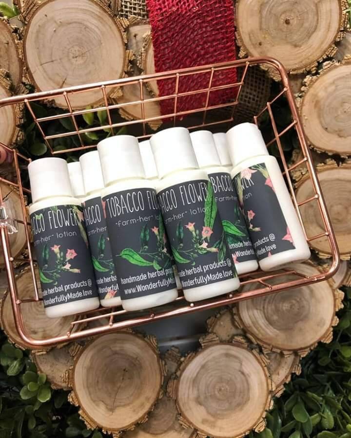 Tobacco Flower Lotion/Natural Preservative / herbal / hand lotion / Calendula / travel size lotion / novelty woman gift / handmade / organic - Renee Lane Company