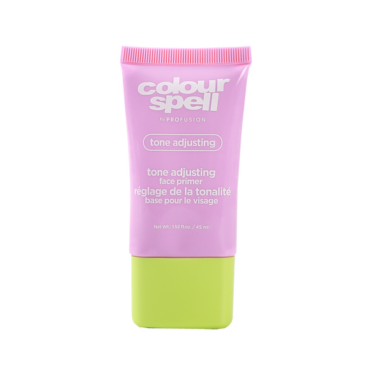 Tone adjusting face primer tube, pink cap, purple label, 45 ml