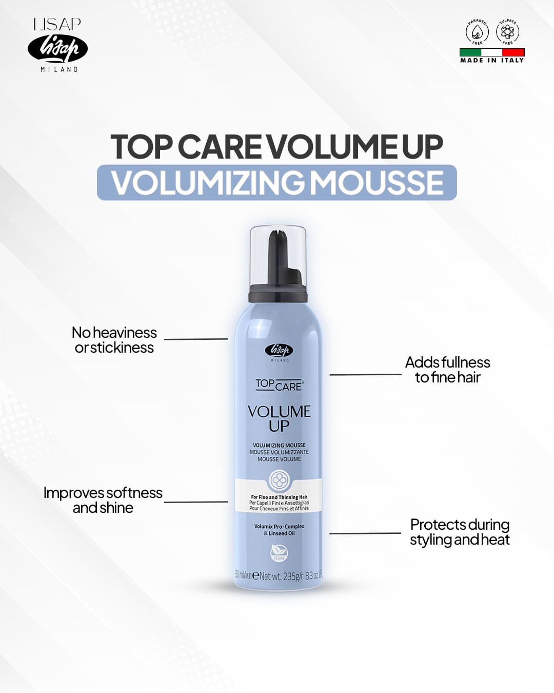 Top Care Volume Up Volumizing Mousse - For Fine & Thinning Hair - Renee Lane Company