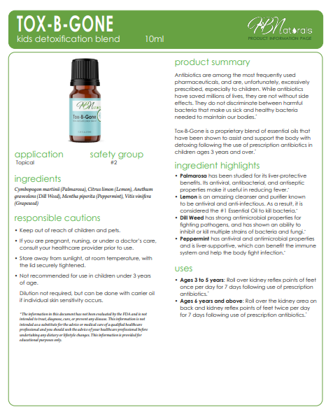 Tox-B-Gone Kids Detoxification Essential Oil Blend - Renee Lane Company