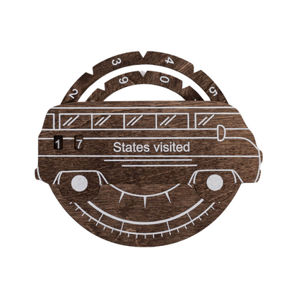 Travel Tracker 3D Wooden USA Map – Dark Walnut - Renee Lane Company