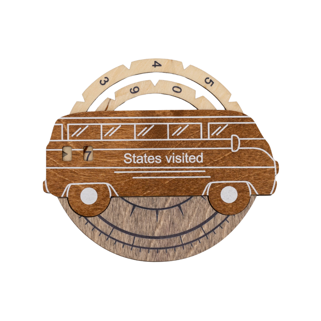 Travel Tracker 3D Wooden USA Map – Multicolor - Renee Lane Company