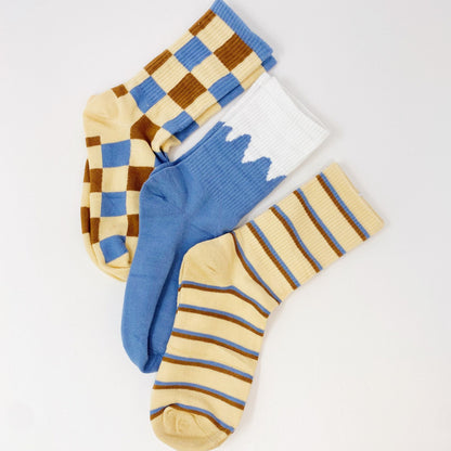 Trendy Pattern Trio Socks Set - Renee Lane Company