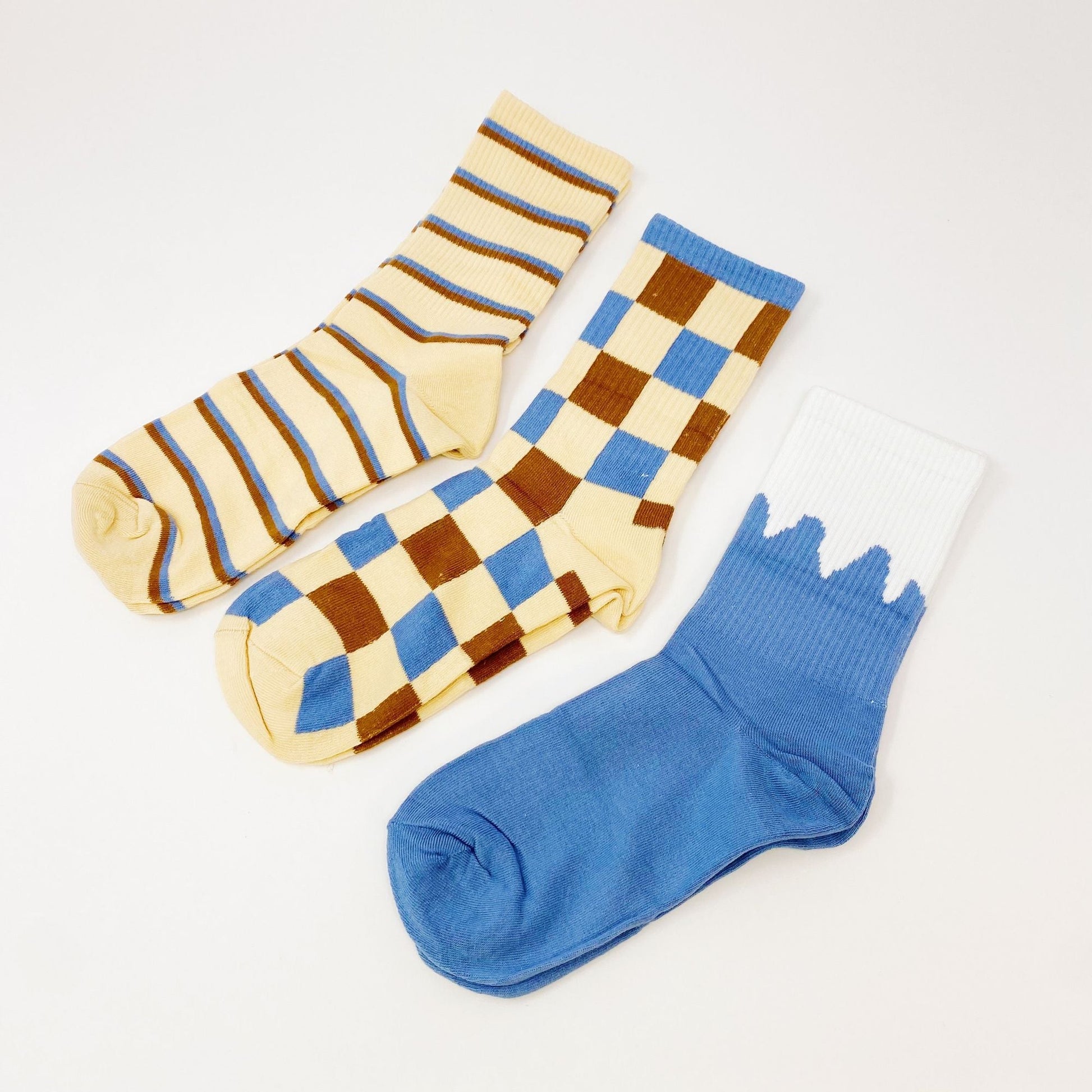 Trendy Pattern Trio Socks Set - Renee Lane Company