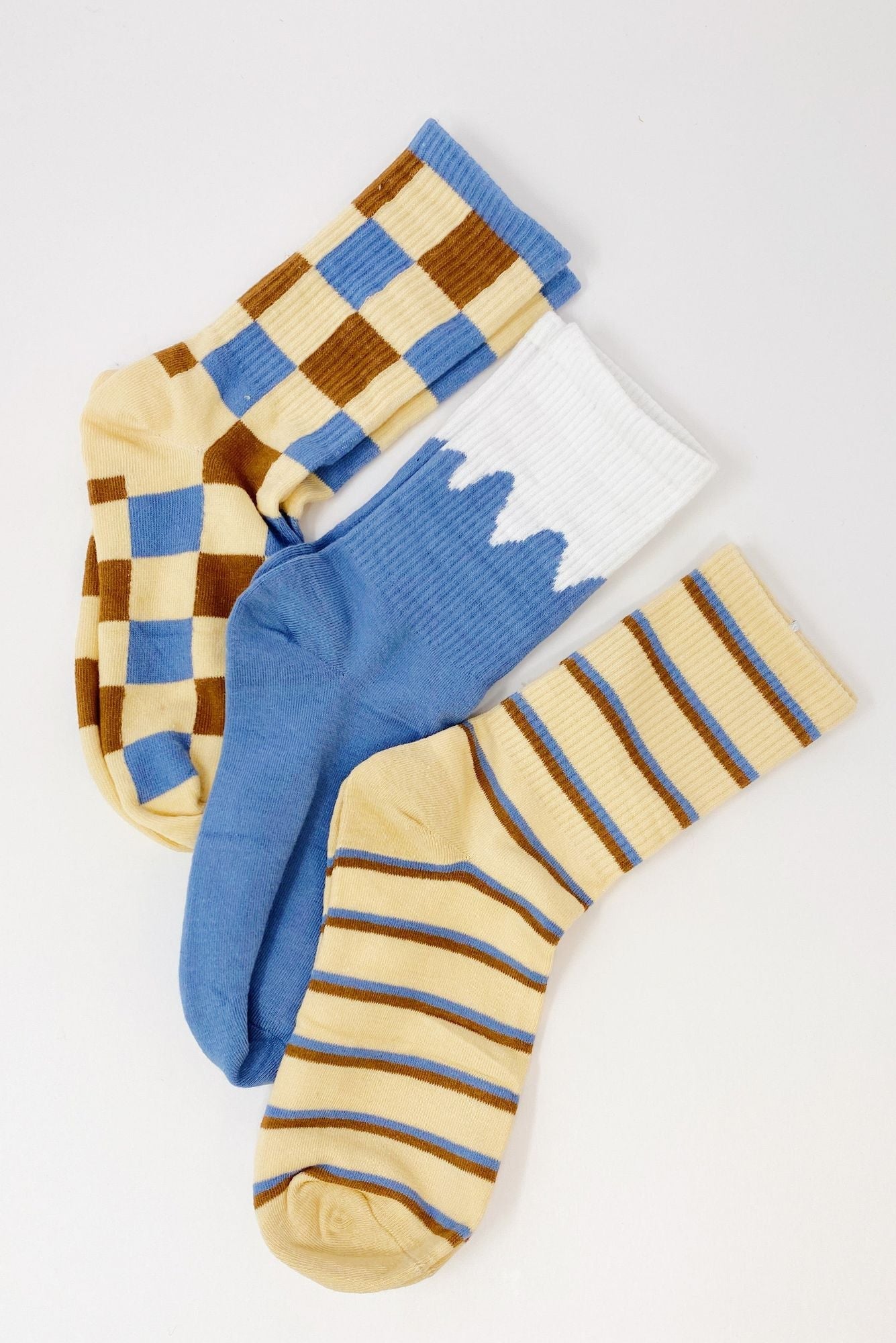 Trendy Pattern Trio Socks Set - Renee Lane Company