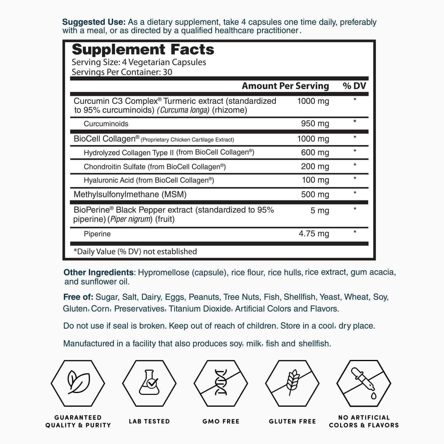 Men's Advanced Kit Supplement Facts panel with servings and ingredient list.