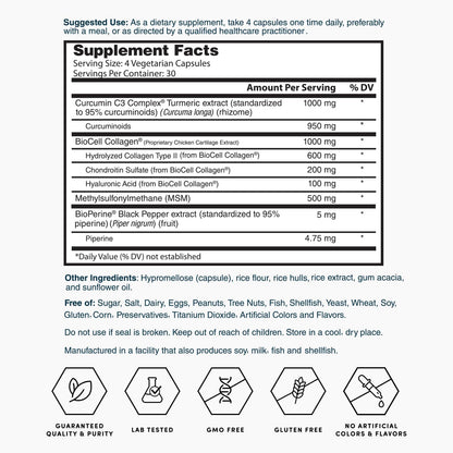 Men's Advanced Kit Supplement Facts panel with servings and ingredient list.