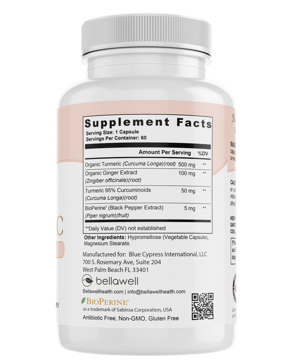 Turmeric & Ginger Formula - by Bellawell - Renee Lane Company