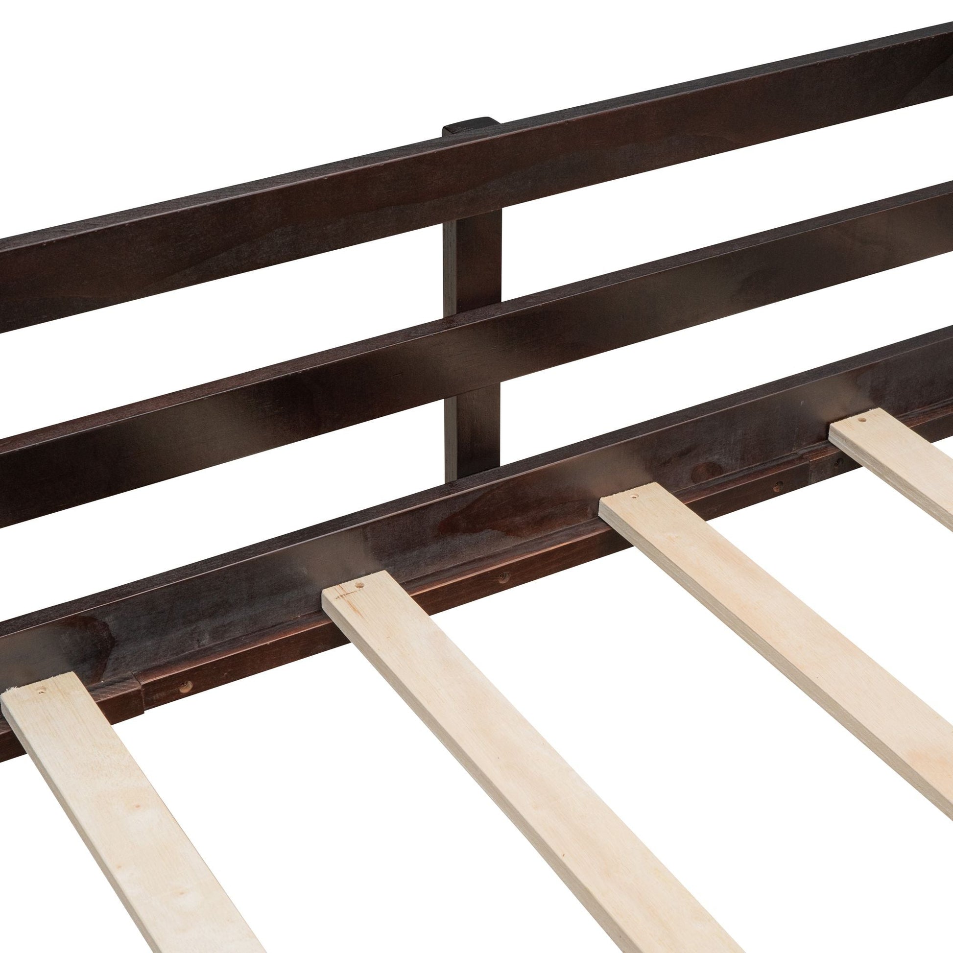 Twin size Loft Bed Wood Bed with Two Storage Boxes - Espresso ( old sku: LP000075AAP ) - Renee Lane Company