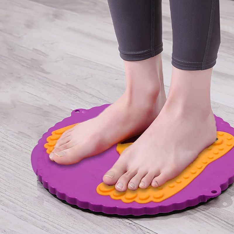 Twister Board Waist Twister: Reduce Puffiness & Massage Feet with Plum Blossom Shaped Outdoor/Indoor Fitness Equipment! - Renee Lane Company