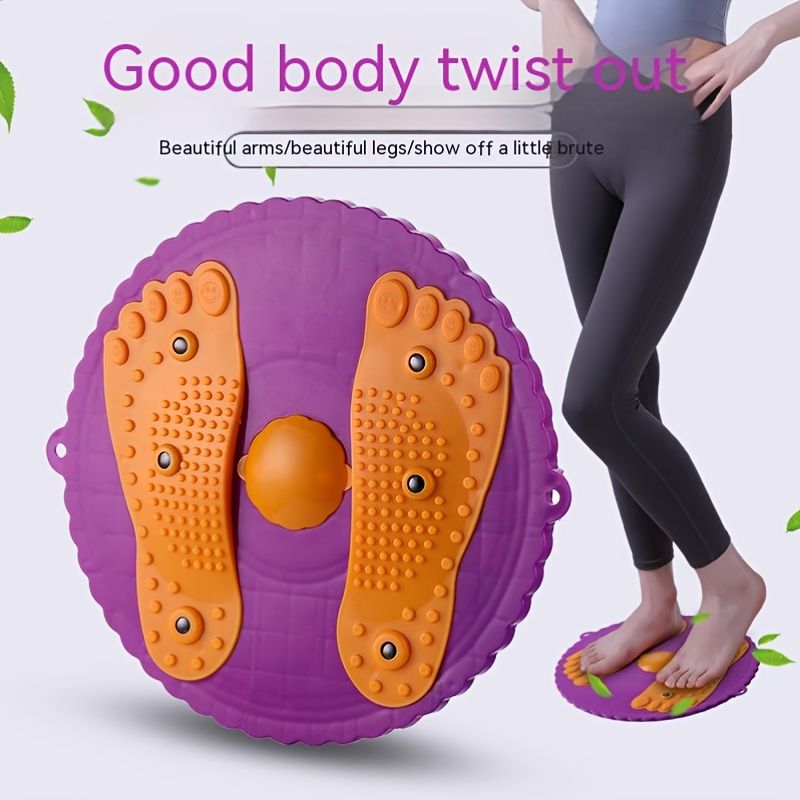 Twister Board Waist Twister: Reduce Puffiness & Massage Feet with Plum Blossom Shaped Outdoor/Indoor Fitness Equipment! - Renee Lane Company