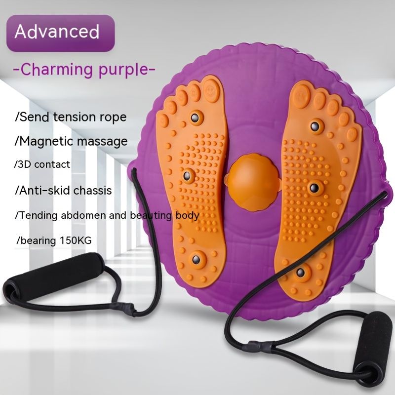 Twister Board Waist Twister: Reduce Puffiness & Massage Feet with Plum Blossom Shaped Outdoor/Indoor Fitness Equipment! - Renee Lane Company