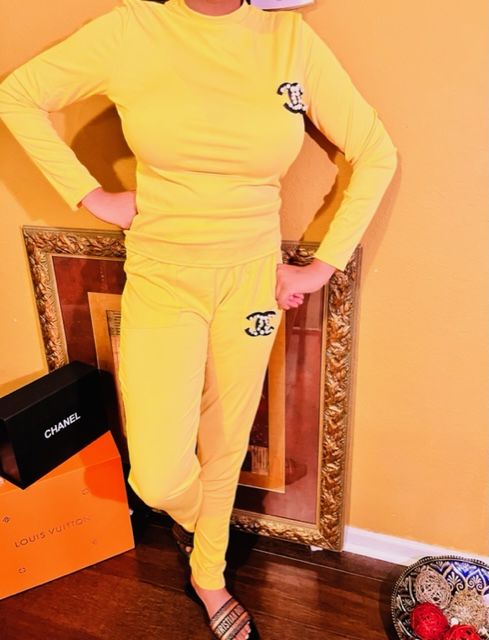Two Pieces Set Sexy Outfits Long Sleeve & Long Pants Pullover Tracksuit With Pockets - Renee Lane Company
