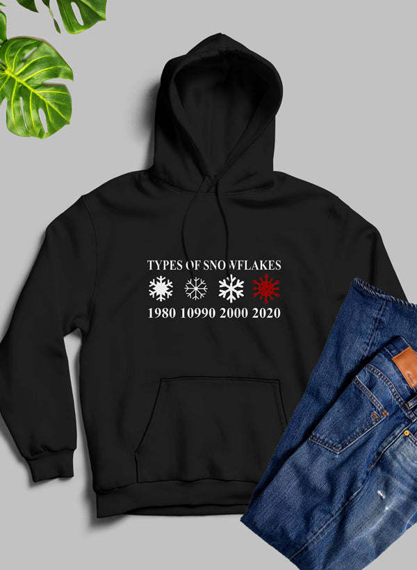 Types Of Snowflakes Hoodie - Renee Lane Company