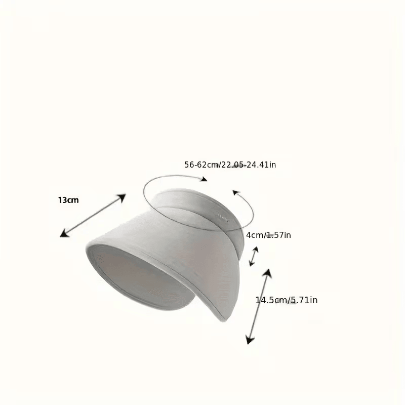 UPF50+ Wide Brim Sun Visor Hat - Rollable Foldable UV Protection Sun Hat, Adjustable Empty Top Sun Cap for Women, Outdoor Travel Beach Hiking Headwear - Renee Lane Company