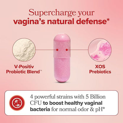 URO Vaginal Probiotics for Women pH Balance with Prebiotics & Lactobacillus Probiotic Blend - Women's Vaginal Health Supplement - Promote Healthy Vaginal Odor & Vaginal Flora, 60 Count (Pack of 1) - Renee Lane Company