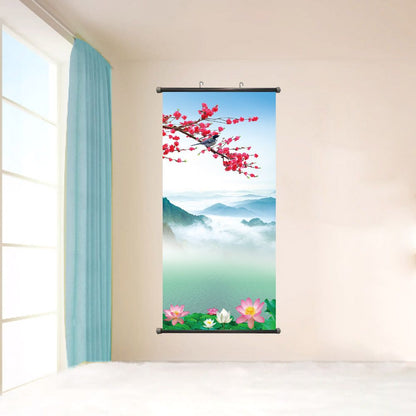 US Cloth Hanging Painting Decoration Artwork Picture Non Fading Lake Mountain Nature Scenerys Modern Landscape Poster Custom Art Canvas Print Wall Decor Photo Office Home Living Room Bedroom - Renee Lane Company