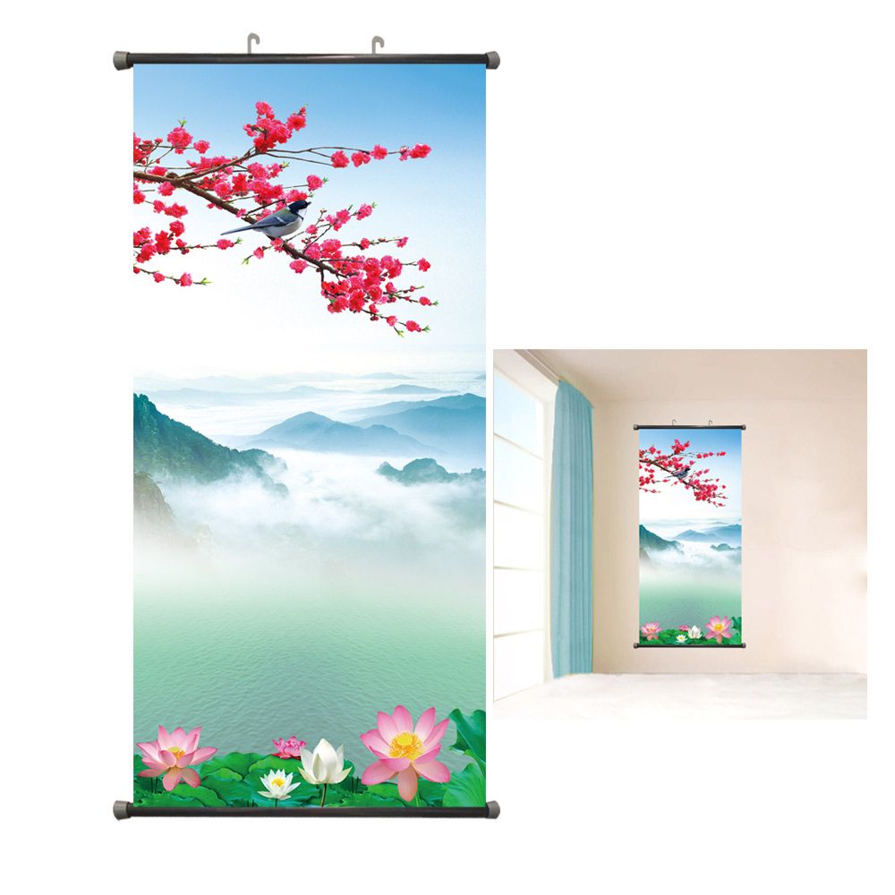 US Cloth Hanging Painting Decoration Artwork Picture Non Fading Lake Mountain Nature Scenerys Modern Landscape Poster Custom Art Canvas Print Wall Decor Photo Office Home Living Room Bedroom - Renee Lane Company