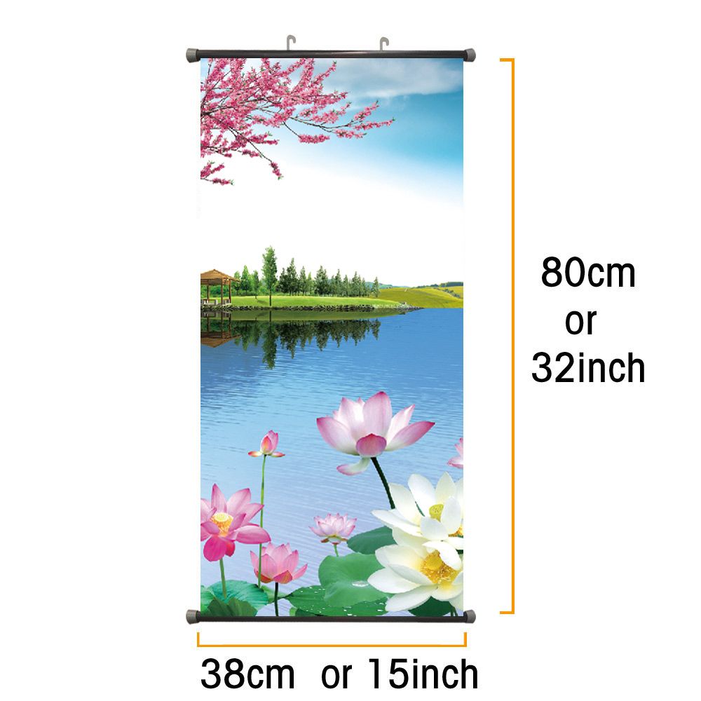 US Cloth Hanging Painting Decoration Artwork Picture Non Fading Lake Mountain Nature Scenerys Modern Landscape Poster Custom Art Canvas Print Wall Decor Photo Office Home Living Room Bedroom - Renee Lane Company