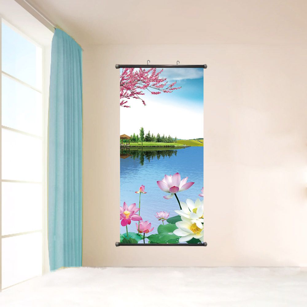 US Cloth Hanging Painting Decoration Artwork Picture Non Fading Lake Mountain Nature Scenerys Modern Landscape Poster Custom Art Canvas Print Wall Decor Photo Office Home Living Room Bedroom - Renee Lane Company