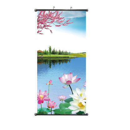 US Cloth Hanging Painting Decoration Artwork Picture Non Fading Lake Mountain Nature Scenerys Modern Landscape Poster Custom Art Canvas Print Wall Decor Photo Office Home Living Room Bedroom - Renee Lane Company