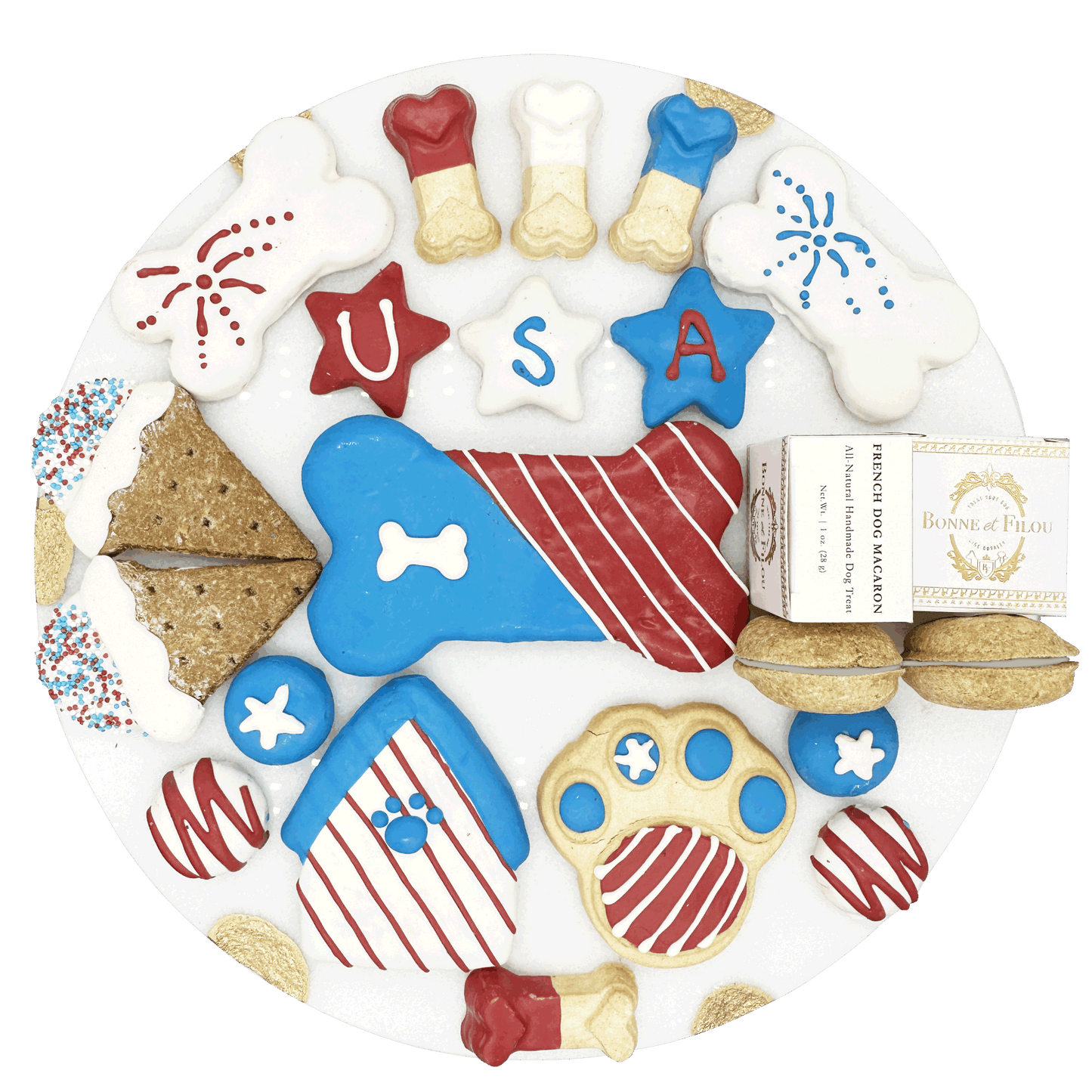 USA Themed Dog Treats Gift Box - Renee Lane Company