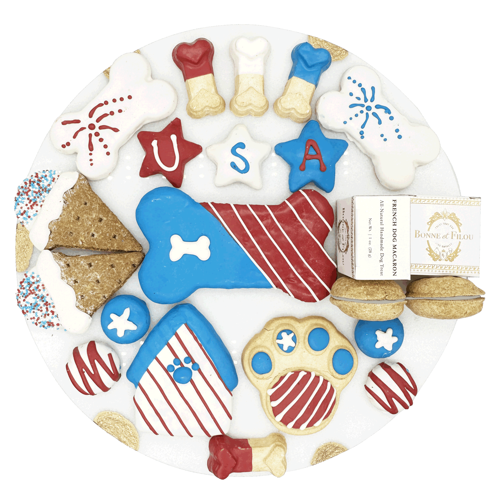 USA Themed Dog Treats Gift Box - Renee Lane Company