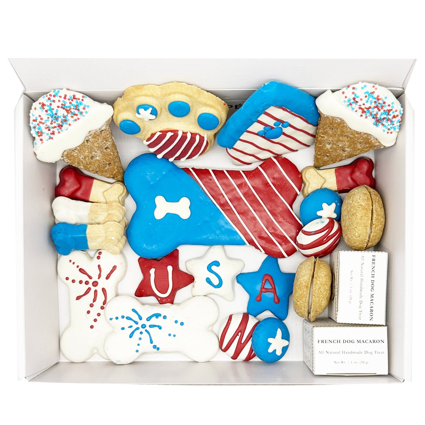 USA Themed Dog Treats Gift Box - Renee Lane Company