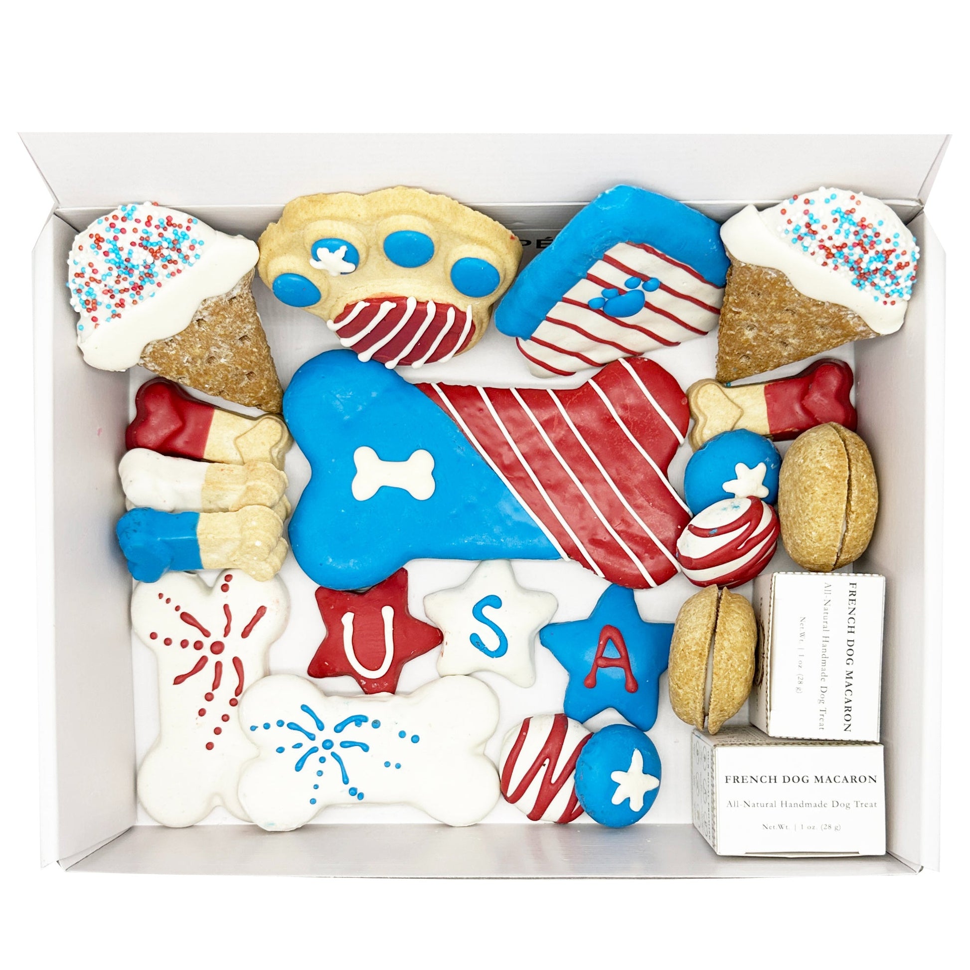 USA Themed Dog Treats Gift Box - Renee Lane Company