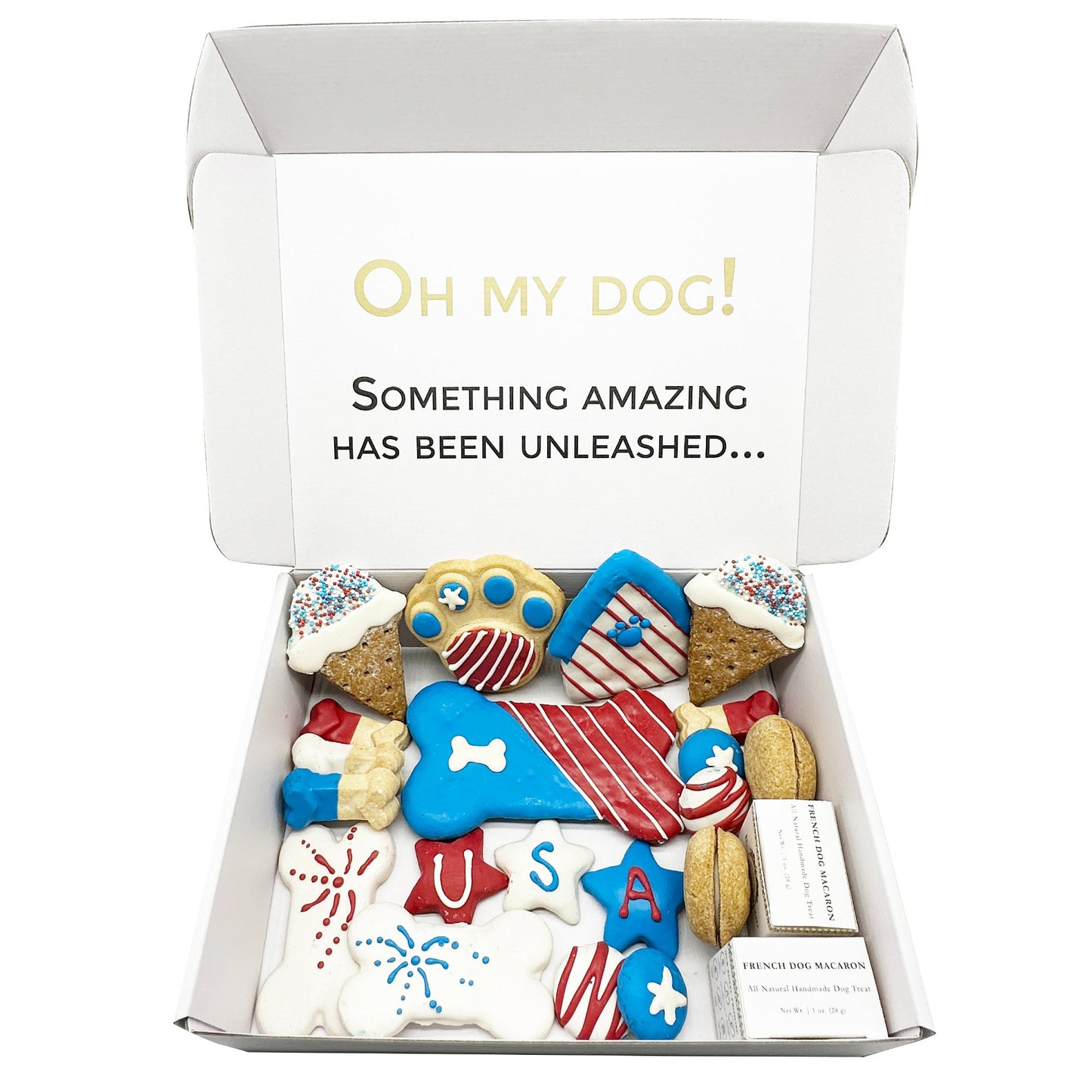 USA Themed Dog Treats Gift Box - Renee Lane Company
