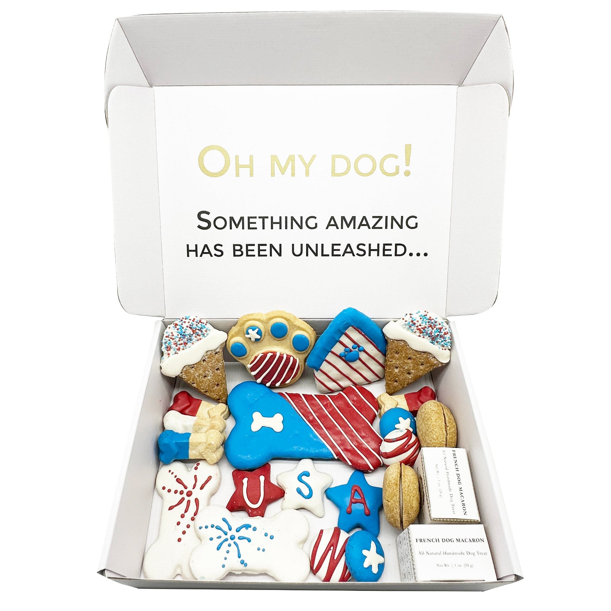 USA Themed Dog Treats Gift Box - Renee Lane Company