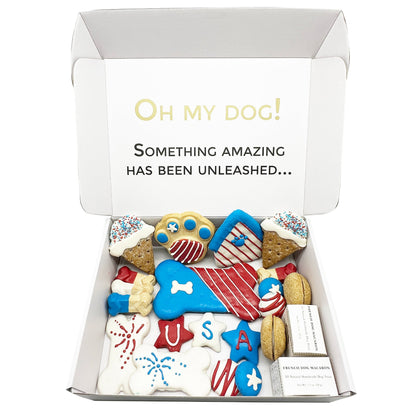 USA Themed Dog Treats Gift Box - Renee Lane Company