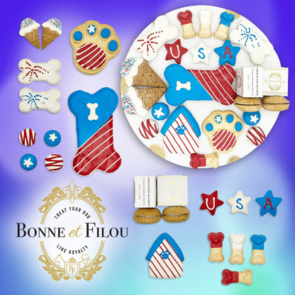 USA Themed Dog Treats Gift Box - Renee Lane Company