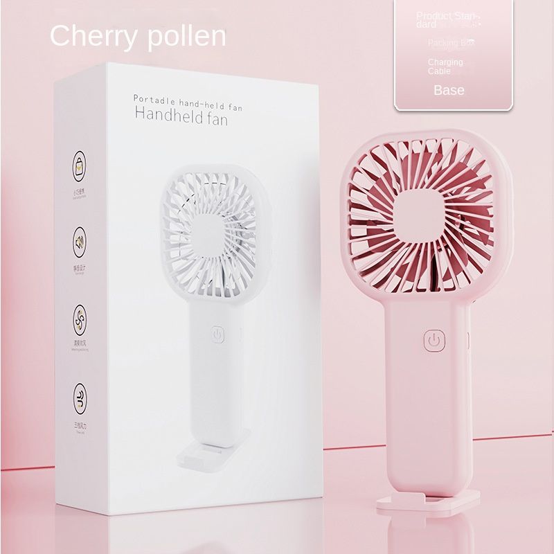 USB mini fan cartoon handheld fan portable desktop charging home electric fan gift - Renee Lane Company