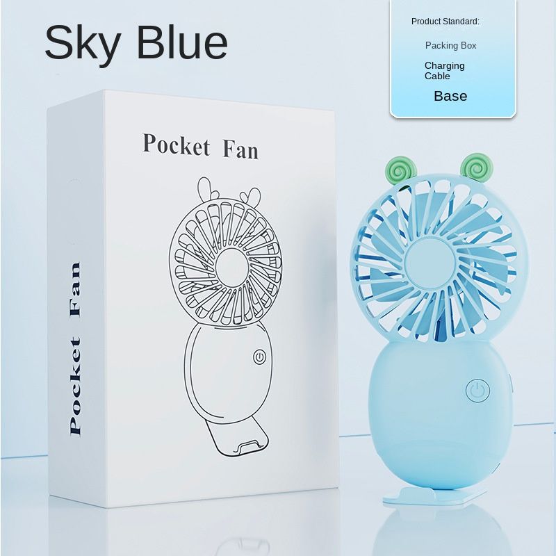 USB mini fan cartoon handheld fan portable desktop charging home electric fan gift - Renee Lane Company