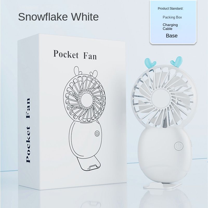 USB mini fan cartoon handheld fan portable desktop charging home electric fan gift - Renee Lane Company