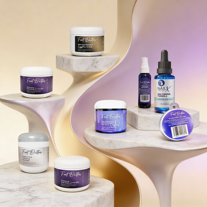 Ultimate Foot & Body Care Bundle – Foot Butter Creams, Body Butter, Heel Balm, Cooling Spray, Nail Repair & Bath Soap - Renee Lane Company